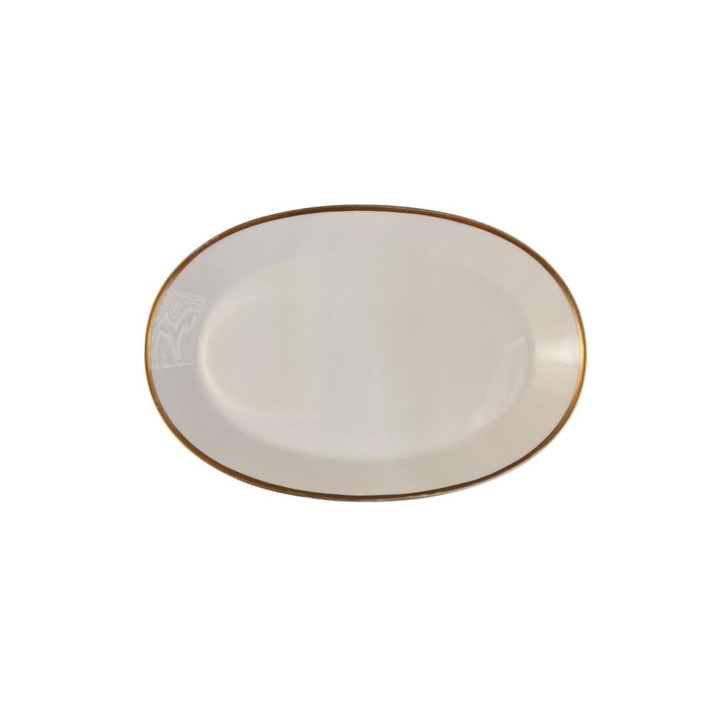 Vintage 1970 Hutschenreuther Noblesse 11" Serving Platter – Gold Trim